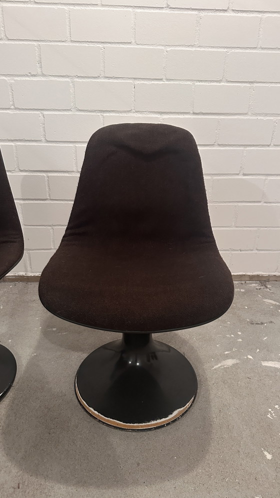 Herman Miller Orbit-stoelen – Farner & Grunder – Vintage Space Age – Set van 4 – Eetkamerstoelen, Plastic (photo 10 of 14)