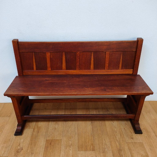 Antique oak church pew, hall pew, dining table bench, bench