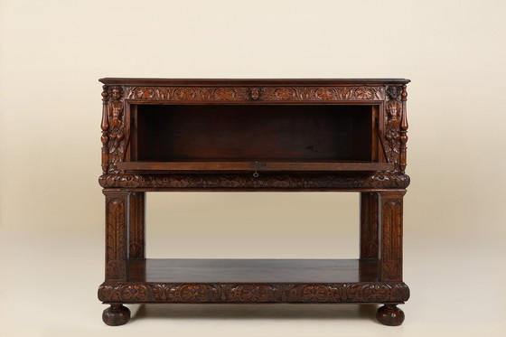 Image 1 of 16th Century Italian Renaissance Cabinet in Walnut with Rich Carvings