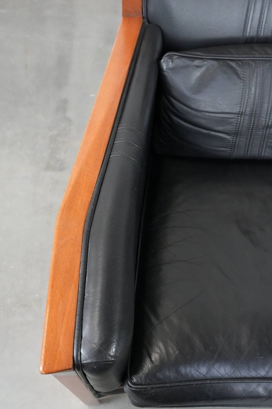 Image 1 of 2 x Sillón de diseño Art Déco Schuitema en piel negra de la serie Decoforma