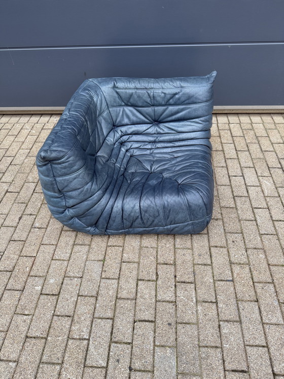 Image 1 of Pelle originale Ligne Roset Togo blu petrolio 100% autentica