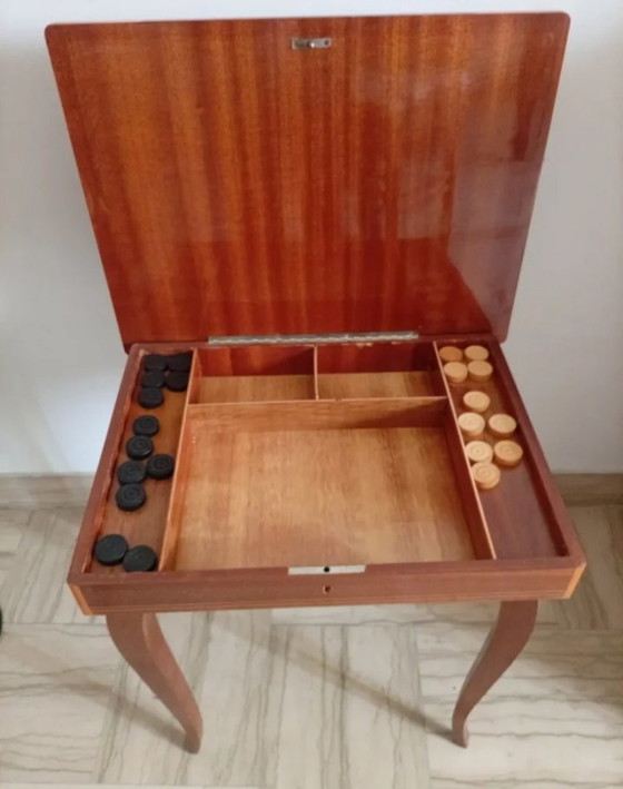 Image 1 of Tavolino Scacchiera Carillon fatto a mano Vintage