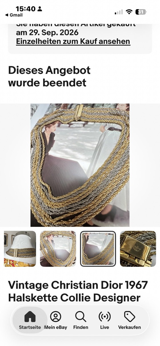 Collana Vintage Christian Dior 1967 – Oggetti decorativi, Metallo (photo 6 of 6)
