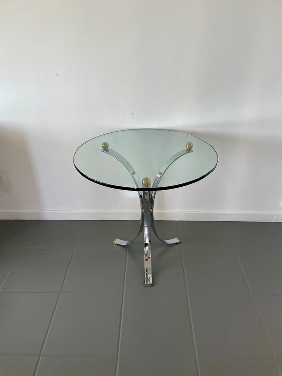 Image 1 of Spectacular original French Modernist design side table from the 1970s by Maison Jansen (France)