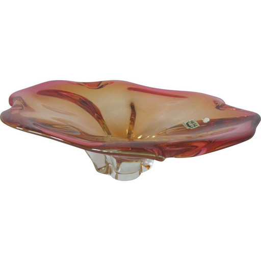 Bol vintage en verre métallurgique, Tchécoslovaquie années 1960