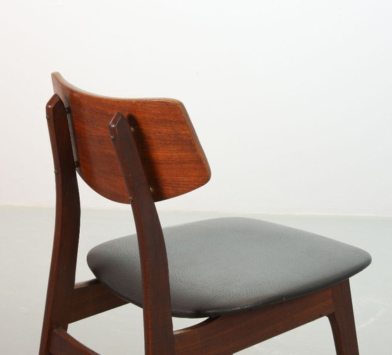 Image 1 of Elegante set di 2 sedie da pranzo in legno di teak Webe di Louis van Teeffelen, 1960.
