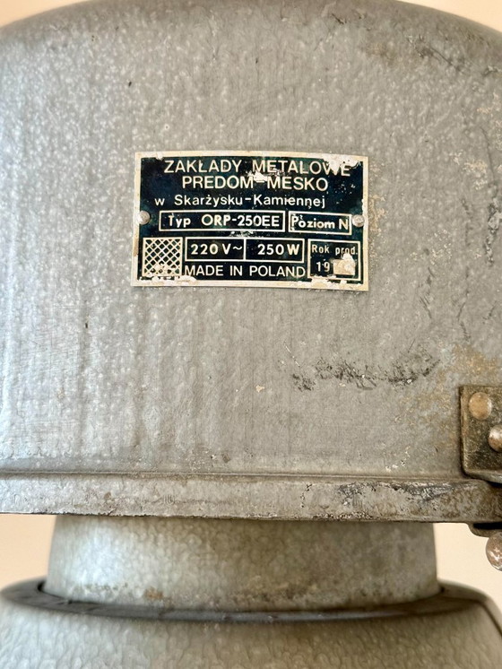 Image 1 of Industrial factory lamp from Poland - 1970s