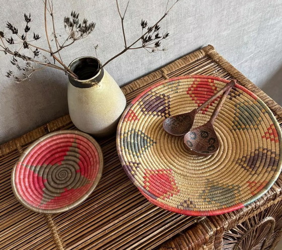 Image 1 of Set of hand-woven (wall) baskets