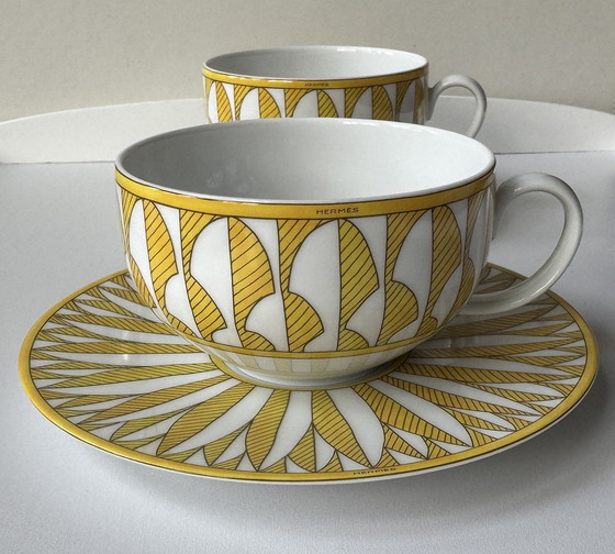 Image 1 of Soleil d'Hermès teacups and saucers