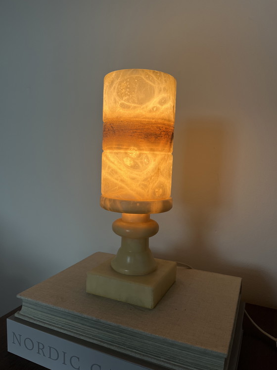 Image 1 of Marble table lamp vintage