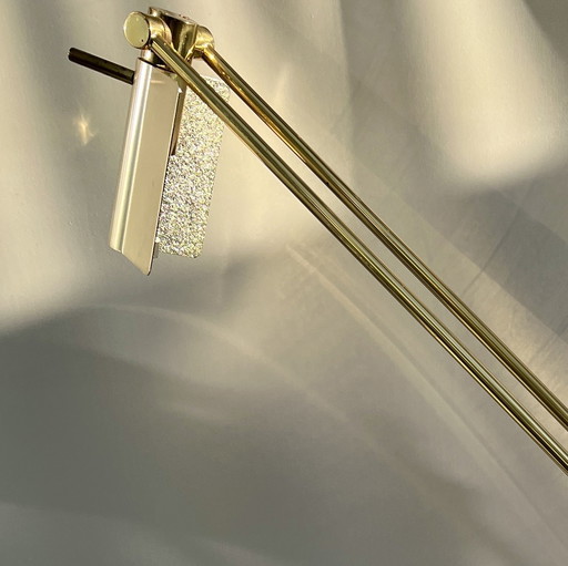 E.L.E. Leuchten – Lampada da scrivania in ottone massiccio dal design di metà secolo (circa anni '70/'80)