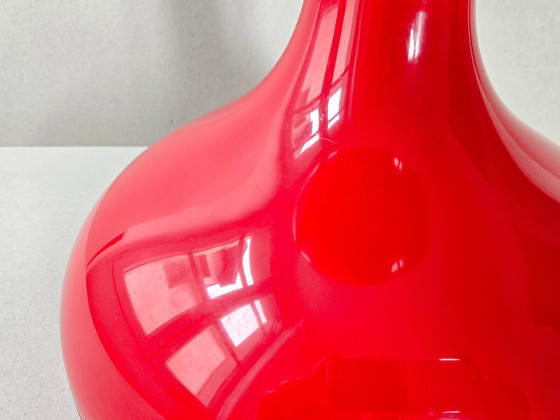 Image 1 of Vintage Diabolo vloerlamp uit de jaren 60 in rood plastic.