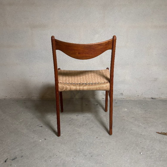 Image 1 of 6x GS60 Teakstühle von Arne Wahl Iversen papercord