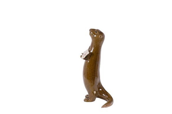 Image 1 of Valérie Courtet. Loutre Tenant un Poisson. Contemporain.