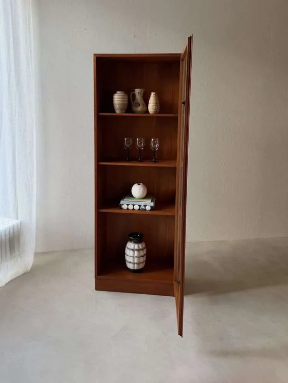 Image 1 of Omann Jun teak display cabinet 1960s Danish design