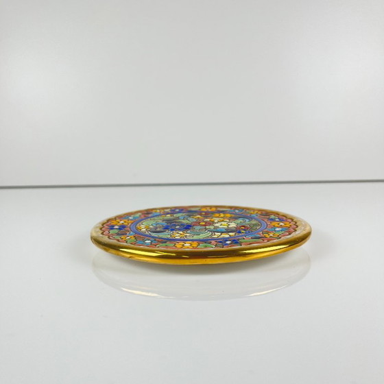 Decorative ceramic plate by Artecer, Cuerda Seca, Seville, 1980s-90s – Wall decoration (photo 5 of 7)
