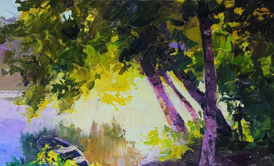 Image 1 of Evening in the Forest by the River