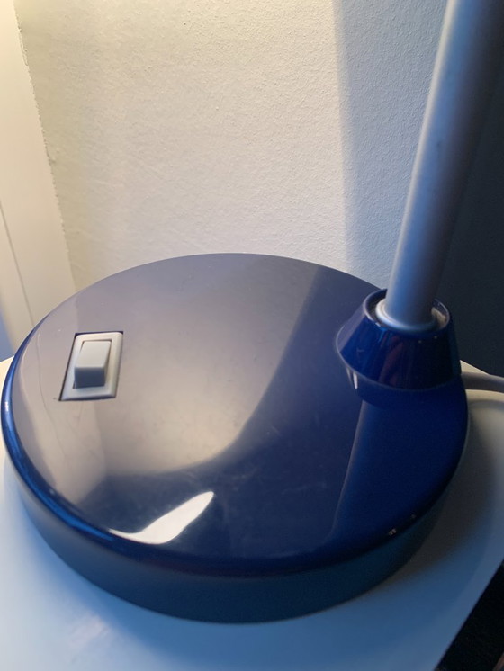 Image 1 of Vintage MASSIVE jaren '80 - Two Tone Blue - Desk/Bureau lamp