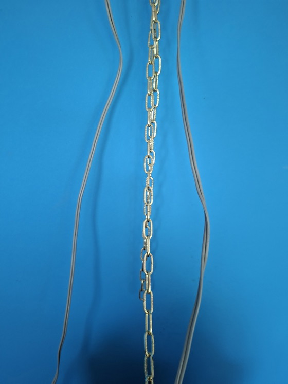Grande lampadario a sospensione steampunk a forma di tamburo in rame rosso. – Copper (photo 10 of 11)