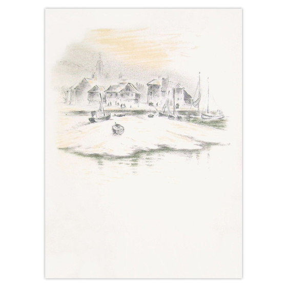 Image 1 of André HAMBOURG Litografía Luces de Honfleur III 1964