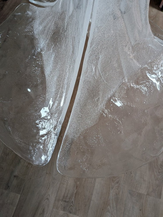 Image 1 of Suspension « Tulipe » en verre de Murano glacé, style milieu du XXe siècle, par Carlo Nason pour J.T. Kalmar (années 1960)