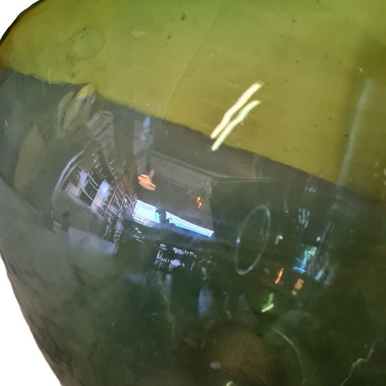 Image 1 of Groot model groen glazen gistfles, jaren 50