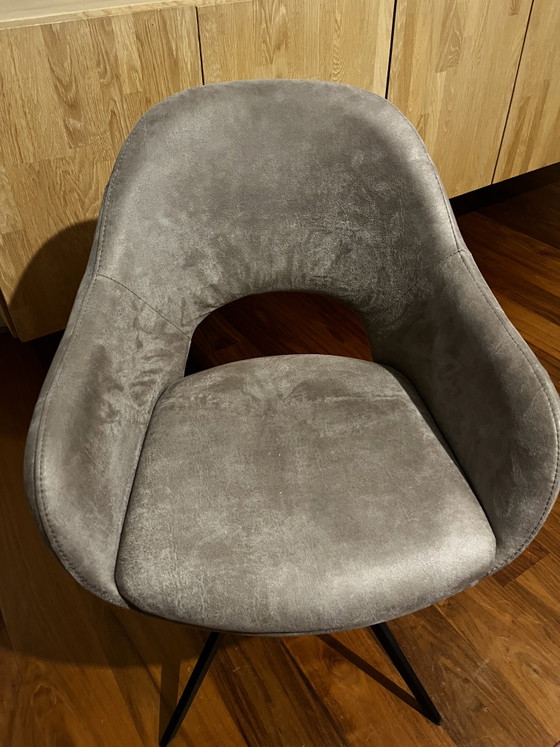 Eetkamerstoel Draaiend Kuipje Modulax – Eetkamerstoelen, Metal, Textile (photo 5 of 6)