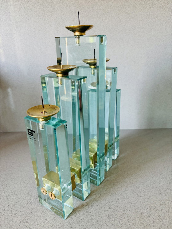 Image 1 of Ontwerp kandelaar Galotti & Radice kristalglas