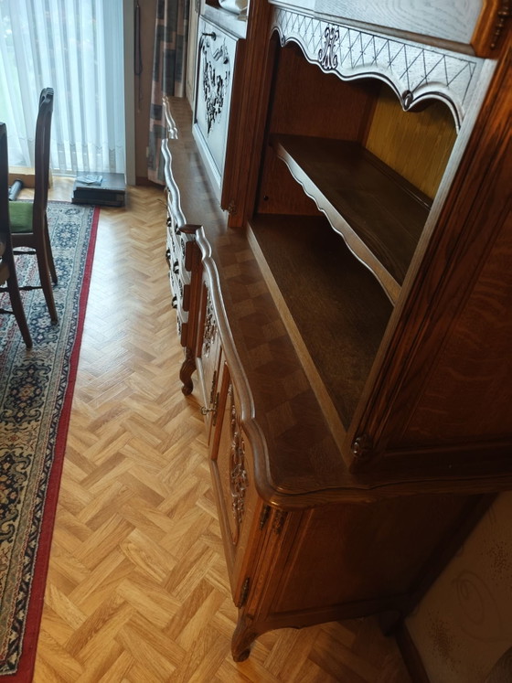 Vintage wall/buffet cabinet in Louis XV style – Wall cabinet, Wood (photo 13 of 15)
