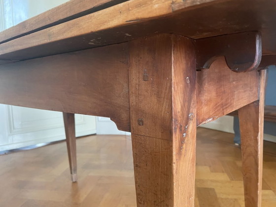 Image 1 of Mesa extensible Mesa de comedor Mesa Madera de cerezo Antigua Francesa