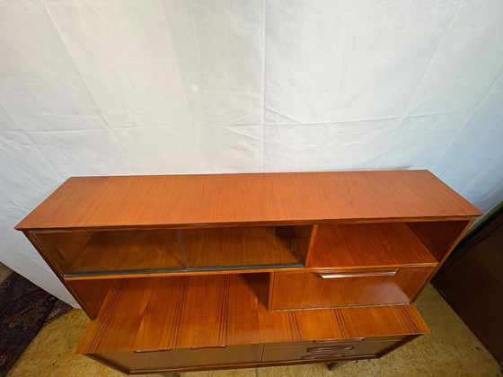 Image 1 of Mid Century Retro Teak Sideboard / Highboard by Jentique Circa 1960  A fantastic mid century modern teak sideboard / highboard b