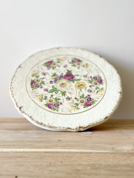 Image 1 of Vintage French Floral Display Plate · Ceranord Saint-Amand · Hand Painted · Made in France