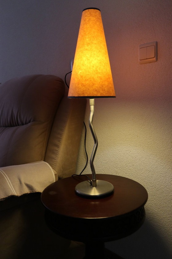 Image 1 of IKEA Antimon Tall Zigzag Squiggle Tafellamp Typ: B9303 10082