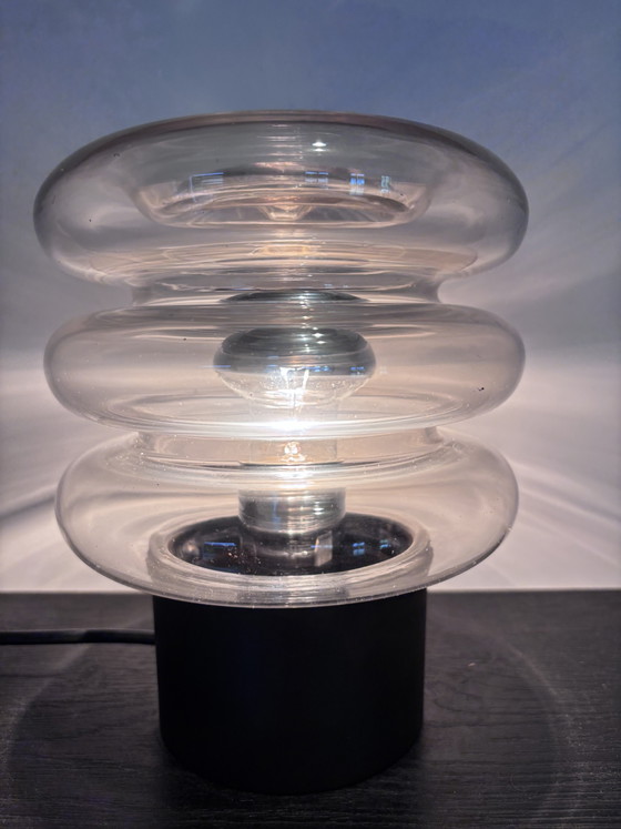 Image 1 of Space Age Table Lamp Glashütte Limburg 'Bulb' 'Moon' Series