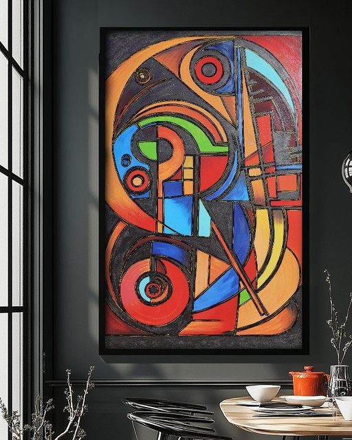 Cubisme A1413 - peinture abstraite XXL