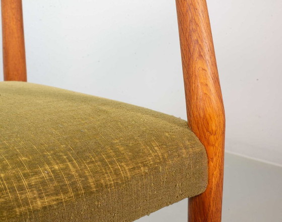 Image 1 of Set of Two Hans Wegner Mid-Century Design Famous Dining Chairs for Plan Mobler with Black Wooden armrests. Sweden, 1960s.