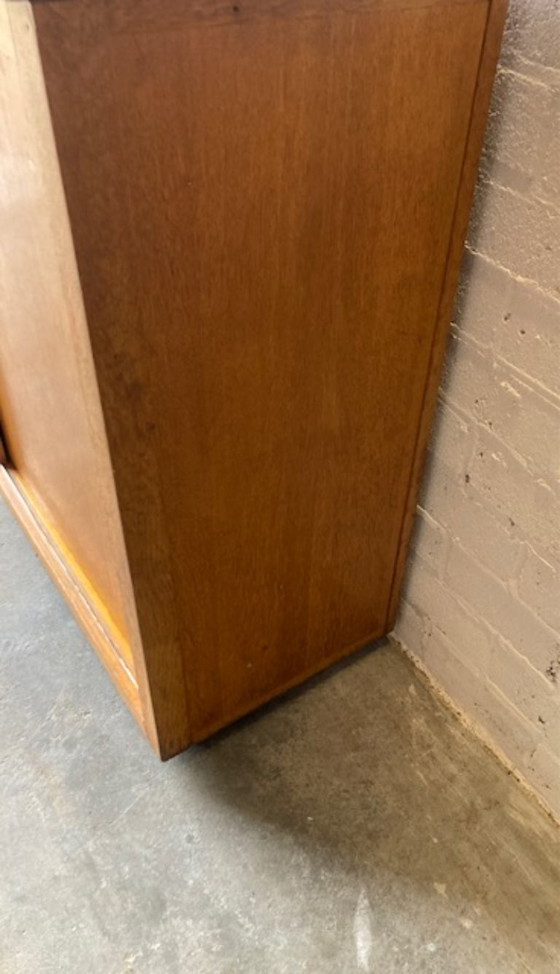 Image 1 of Vintage school cupboard sliding door cupboard dresser XL