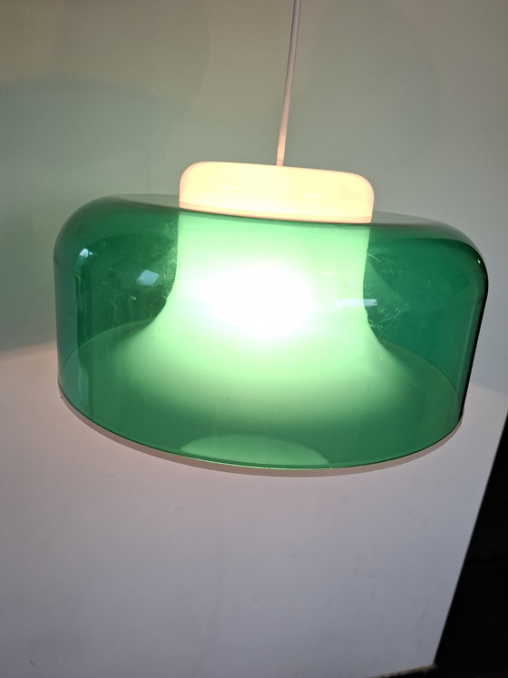 Image 1 of Massive Green vintage space age pendant lamp