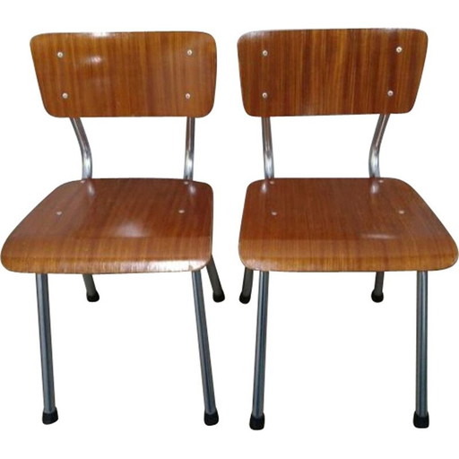 Paar vintage stalen stoelen van Pagholz