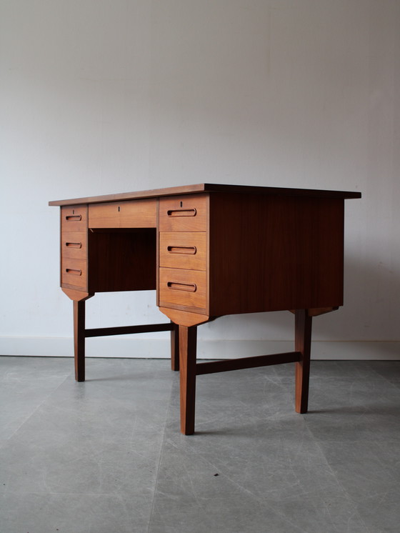 Image 1 of Vintage Danish freestanding desk in teak