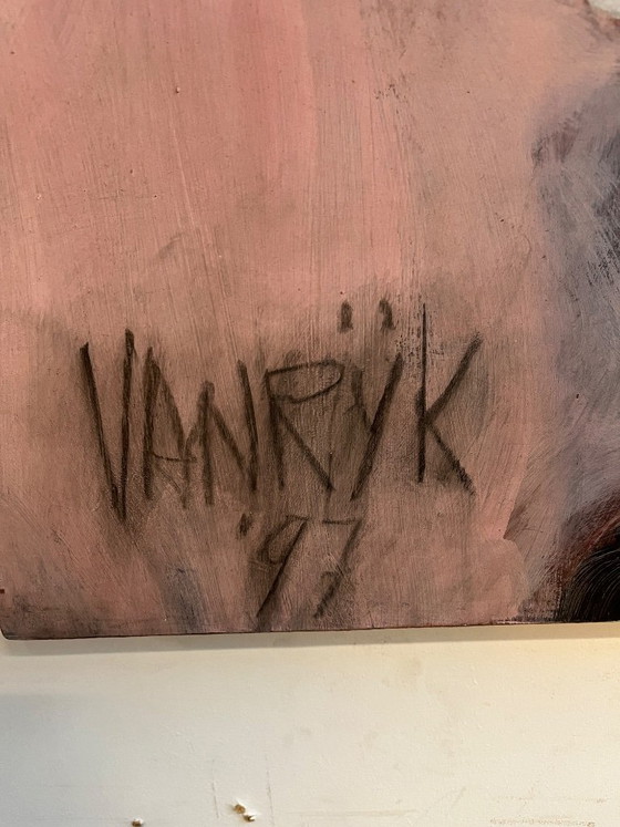 Image 1 of Pintura de Marilyn Monroe realizada por Georges Charles Vanrijk.