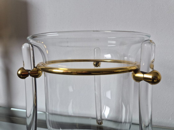 Image 1 of Portacandele vintage in stile Hollywood Regency, realizzato in Lucite/vetro.