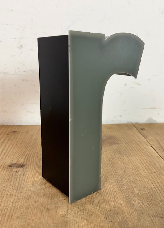 Image 1 of Vintage Grey Illuminated Letter R , 1970s