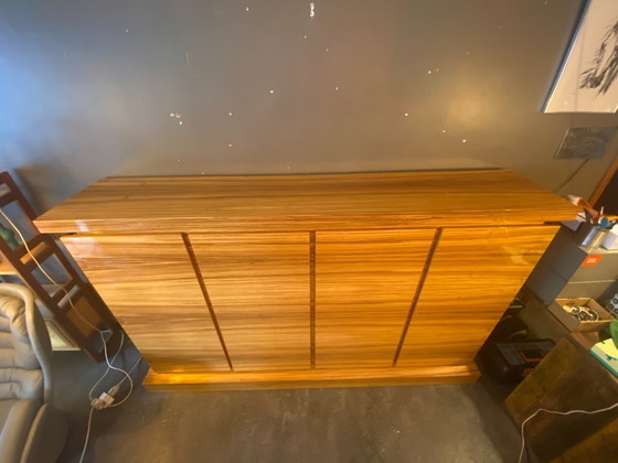 Image 1 of Unique wall unit in zebrano wood