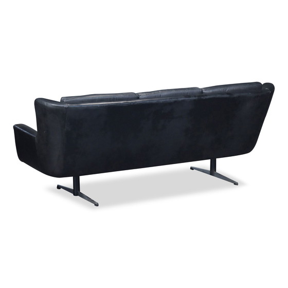 Image 1 of Vintage Danish design Skjold Sørensen 4-seater leather sofa