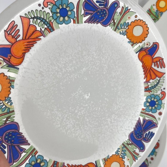 Image 1 of Juego de 4 platos llanos Villeroy & Boch "Acapulco", 1960, segunda elección