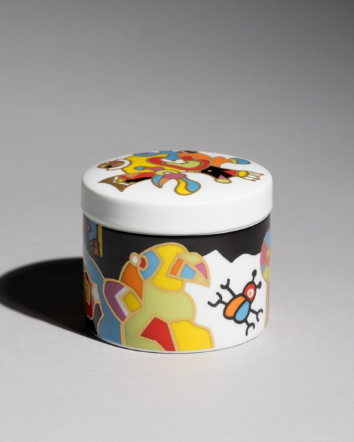 Otmar Alt Rosenthal Studio-Line Scatola in porcellana con coperchio ca. anni '70-'80 Artista tedesco