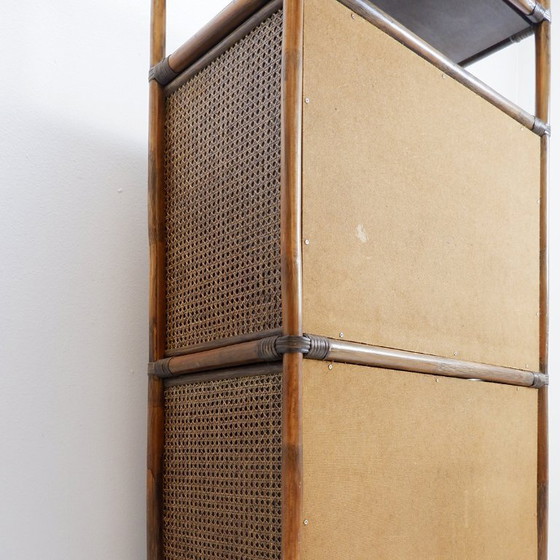 Image 1 of Étagère/Bar en bambou et rotin des années 70