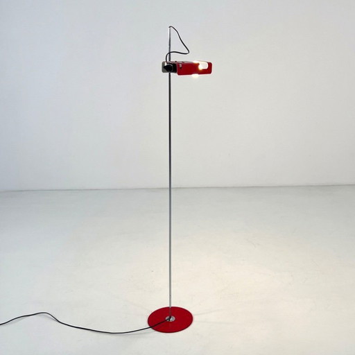 Red Spider Floorlamp by Joe Colombo for Oluce, 1970s