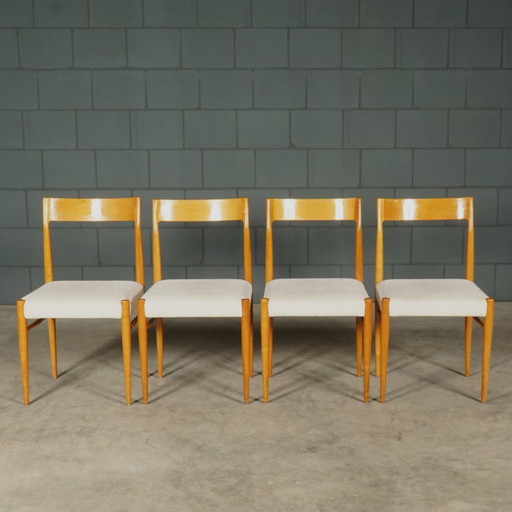 Set Vintage Eetkamerstoelen – Scandinavië – Jaren 60 – Textile